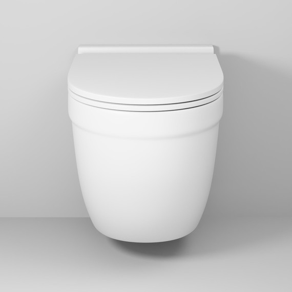 Унитаз подвесной безободковый Grossman GR-4483MSQ с крышкой микролифт, белый матовый (Система смыва торнадо), Цвет производителя: белый матовый - фото 7