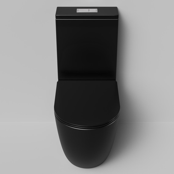 Унитаз-компакт безободковый Grossman GR-4494BMSQ с крышкой микролифт, чёрный матовый (Система смыва торнадо), Цвет производителя: чёрный матовый - фото 6