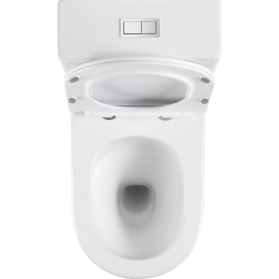 Унитаз-компакт безободковый Grossman GR-4494SQ с крышкой микролифт (Система смыва торнадо), Цвет производителя: белый - фото 9