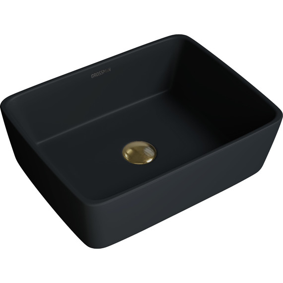 Раковина-чаша Grossman Color 48 см GR-3016BM, чёрный матовый - фото, картинка 2 Раковина-чаша Grossman Color 48 см GR-3016BM, чёрный матовый - фото 2