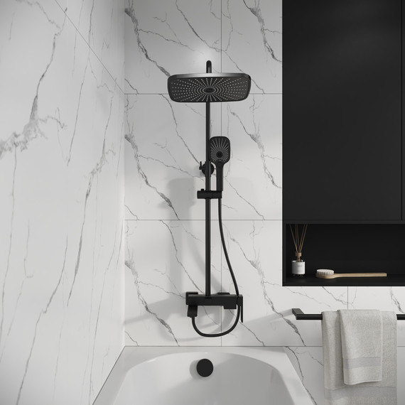 Душевая стойка Grossman Pragma 500.K35.03.210, чёрный, Цвет производителя: чёрный - фото 4