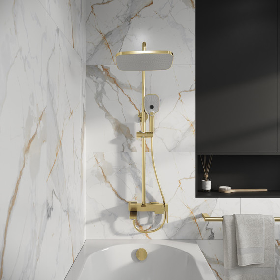 Душевая стойка Grossman Pragma 500.K35.03.320, золото, Цвет производителя: золото - фото 4