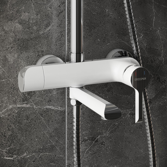 Душевая стойка Grossman Alba 500.K35.06.100/000, белый, Цвет производителя: белый - фото 5