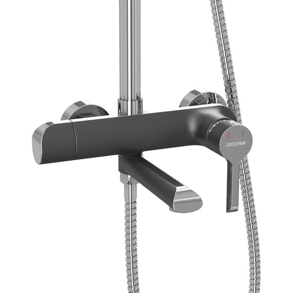 Душевая стойка Grossman Alba 500.K35.06.100/210, чёрный, Цвет производителя: чёрный - фото 7