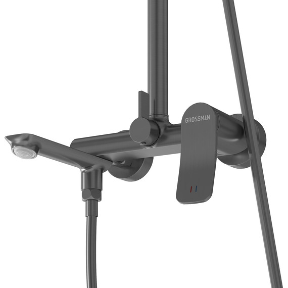 Душевая стойка Grossman Advans 500.K35.09.420, графит, Цвет производителя: графит - фото 7