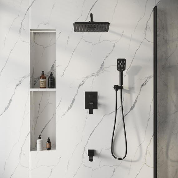 Душевая система для ванны Grossman Classic 501.K35.04.210, чёрный, Цвет производителя: чёрный - фото 4