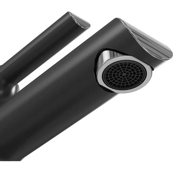 Смеситель для раковины Grossman Alba 510.K35.06.100/210, хром/чёрный, Цвет производителя: чёрный - фото 4