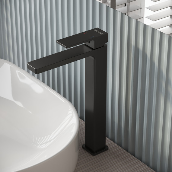 Смеситель для раковины высокий Grossman Style 520.K35.05.210, чёрный - фото 