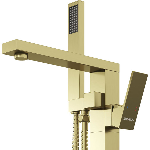 Смеситель для ванны напольный Grossman Falcon 530.K35.08.320, золото, Цвет производителя: золото - фото 5