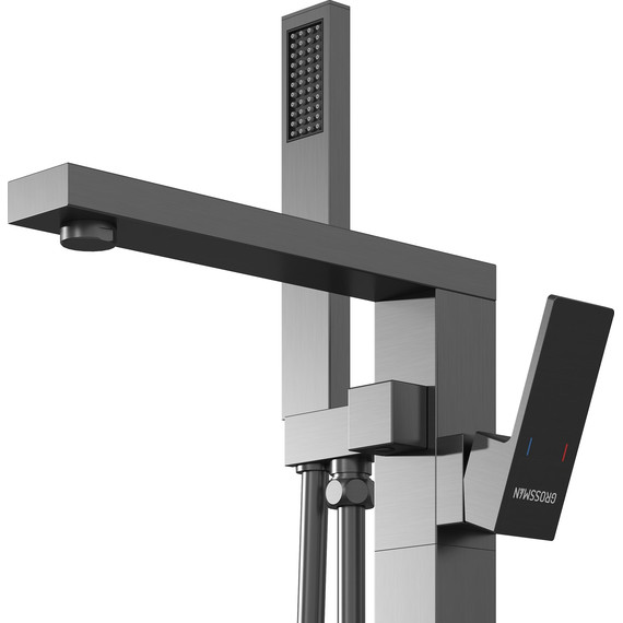 Смеситель для ванны напольный Grossman Falcon 530.K35.08.420, графит, Цвет производителя: графит - фото 5