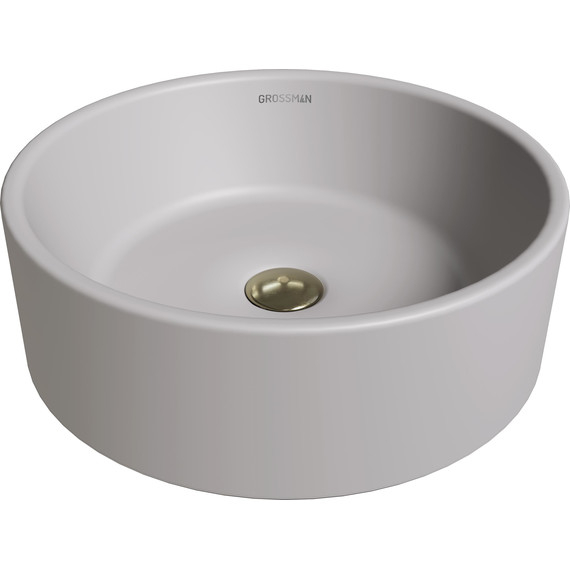 Раковина-чаша Grossman Color 41 см GR-3013GLM, серый матовый - фото, картинка 2 Раковина-чаша Grossman Color 41 см GR-3013GLM, серый матовый - фото 2