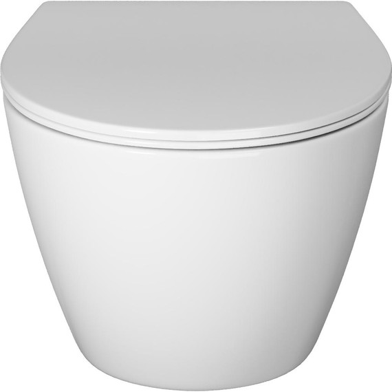 Унитаз подвесной безободковый Grossman GR-4405SQ с крышкой микролифт (Система смыва торнадо) - фото 3