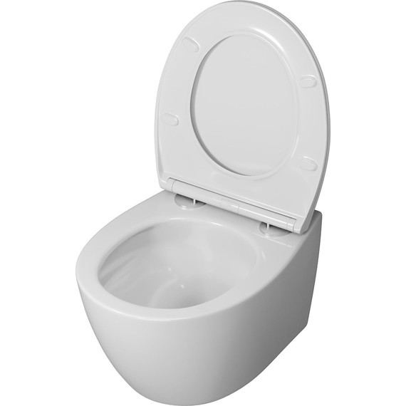 Унитаз подвесной безободковый Grossman GR-4405SQ с крышкой микролифт (Система смыва торнадо) - фото 4