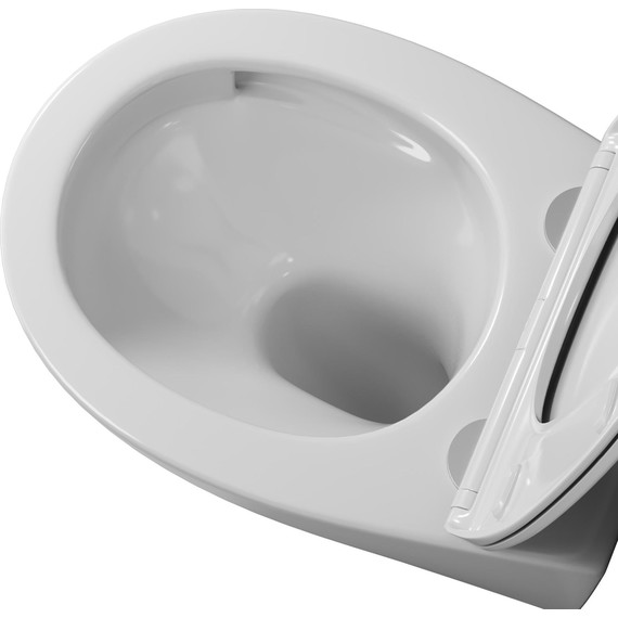 Унитаз подвесной безободковый Grossman GR-4405SQ с крышкой микролифт (Система смыва торнадо) - фото 5