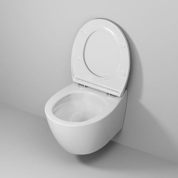 Унитаз подвесной безободковый Grossman GR-4405SQ с крышкой микролифт (Система смыва торнадо) - фото 8