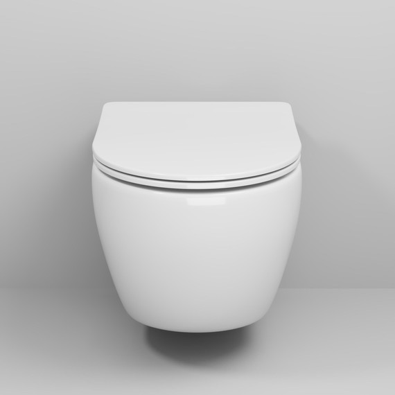 Унитаз подвесной безободковый Grossman GR-4457SQ с крышкой микролифт (Система смыва торнадо), Цвет производителя: белый - фото 6