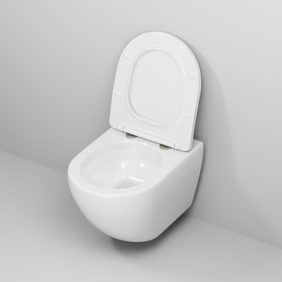 Унитаз подвесной безободковый Grossman GR-4457SQ с крышкой микролифт (Система смыва торнадо), Цвет производителя: белый - фото 7