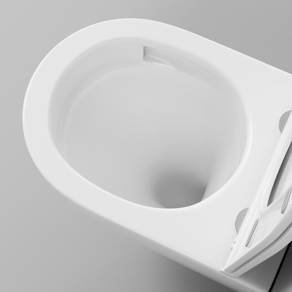 Унитаз подвесной безободковый Grossman GR-4457SQ с крышкой микролифт (Система смыва торнадо), Цвет производителя: белый - фото 8