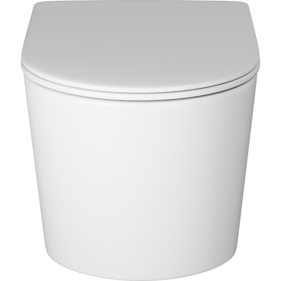 Унитаз подвесной безободковый Grossman GR-4499MSQ с крышкой микролифт, белый матовый (Система смыва торнадо), Цвет производителя: белый матовый - фото 3