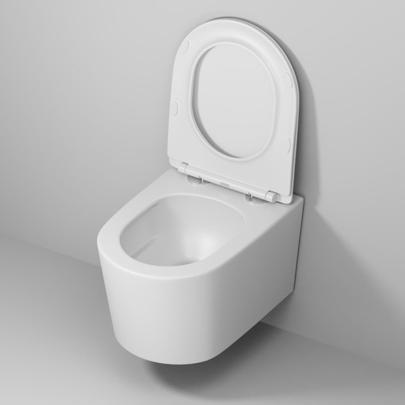 Унитаз подвесной безободковый Grossman GR-4499MSQ с крышкой микролифт, белый матовый (Система смыва торнадо), Цвет производителя: белый матовый - фото 8