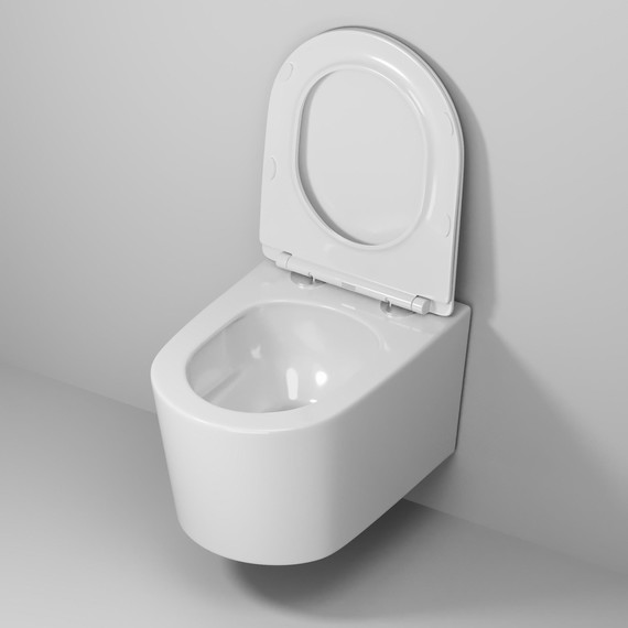 Унитаз подвесной безободковый Grossman GR-4499SQ с крышкой микролифт (Система смыва торнадо), Цвет производителя: белый - фото 8