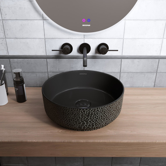 Раковина-чаша Grossman Color 35,5 см GR-5010BBL, чёрный - фото 3