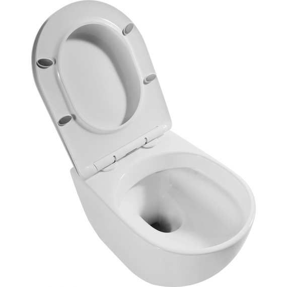 Унитаз подвесной Grossman Thin Rim GR-5601S с крышкой микролифт - фото 3