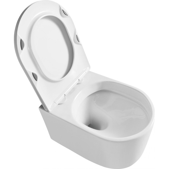 Унитаз подвесной Grossman Thin Rim GR-5602S с крышкой микролифт - фото 3