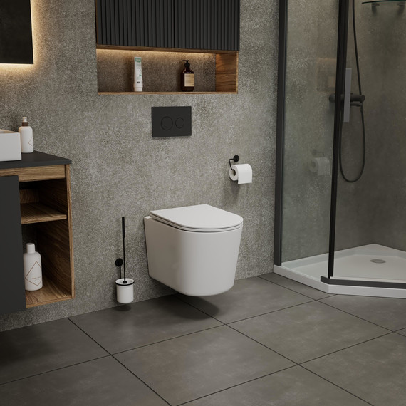 Унитаз подвесной Grossman Thin Rim GR-5602S с крышкой микролифт - фото 9