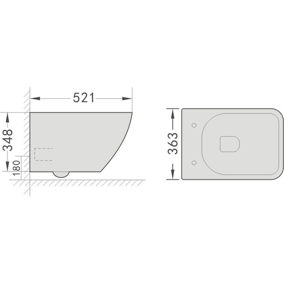 Унитаз подвесной Grossman Thin Rim GR-5603S с крышкой микролифт - фото 14