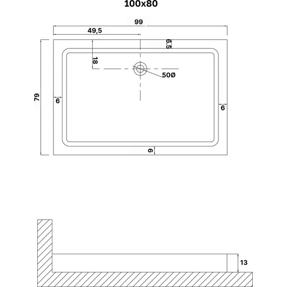 Поддон Niagara Eco 100x80 см NG-P1080-14Q - фото 2
