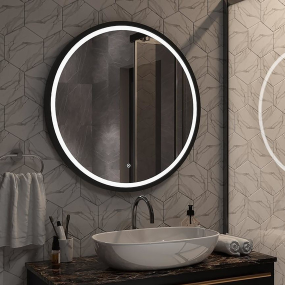 Зеркало для ванной комнаты AN Ламбада 80 см - фото 8