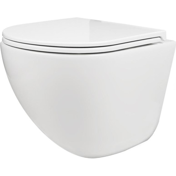 Унитаз подвесной безободковый AN Bloom с крышкой микролифт (система смыва Торнадо) - фото, картинка 6 Унитаз подвесной безободковый AN Bloom с крышкой микролифт (система смыва Торнадо) - фото 6