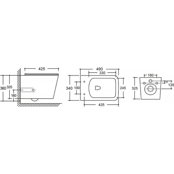 Инсталляция с подвесным безободковым унитазом AN Iron сиденье микролифт, крепление - фото 22