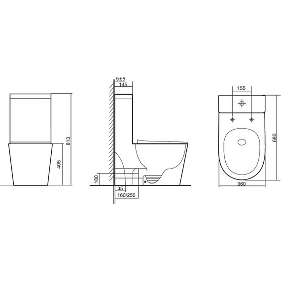 Унитаз-моноблок AN Main с крышкой микролифт (система смыва Торнадо) - фото 18