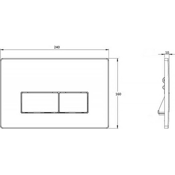 Кнопка смыва AN Slim-1, чёрный матовый - фото, картинка 2 Кнопка смыва AN Slim-1, чёрный матовый - фото 2