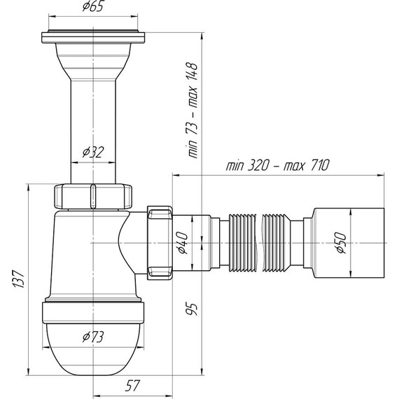 Сифон для умывальника Ани Пласт C2010 - фото, картинка 3 Сифон для умывальника Ани Пласт C2010 - фото 3