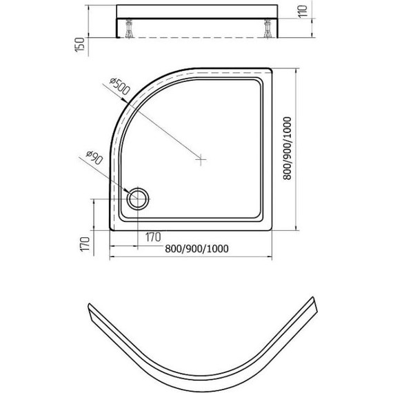 Акриловый поддон Azario 80х80 см AZ.P.80.1 - фото, картинка 2 Акриловый поддон Azario 80х80 см AZ.P.80.1 - фото 2