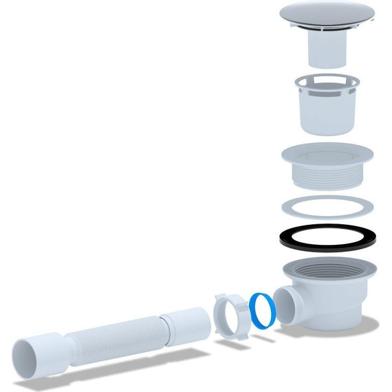 Сифон для душевого поддона Ани Пласт E325VAL - фото, картинка 2 Сифон для душевого поддона Ани Пласт E325VAL - фото 2