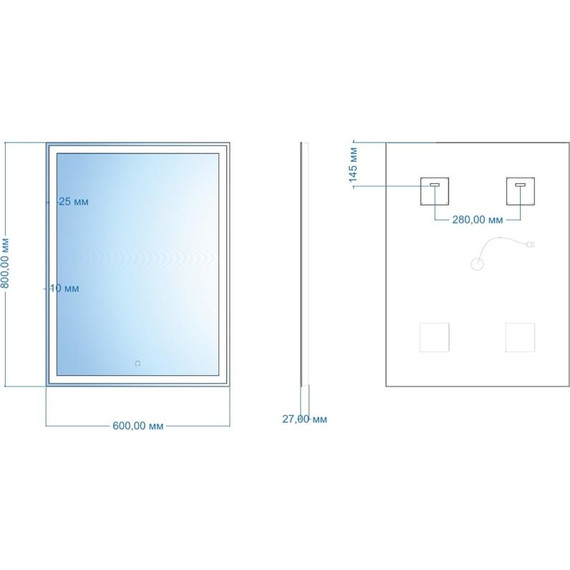 Зеркало для ванной комнаты AN Фанк 60 см - фото 4