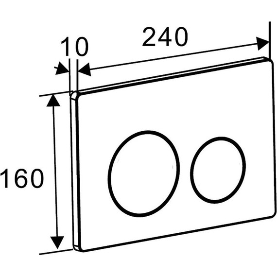 Кнопка смыва AN-2, белый глянцевый - фото, картинка 2 Кнопка смыва AN-2, белый глянцевый - фото 2