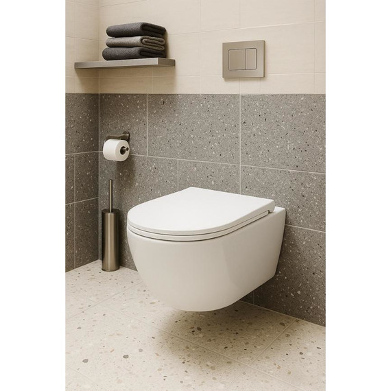 Унитаз подвесной безободковый AN Bloom с крышкой микролифт (система смыва Торнадо) - фото, картинка 18 Унитаз подвесной безободковый AN Bloom с крышкой микролифт (система смыва Торнадо) - фото 18