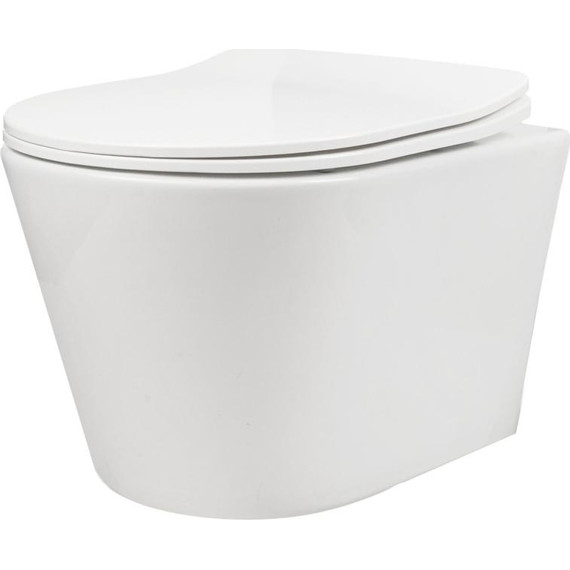 Унитаз подвесной безободковый AN Atria с крышкой микролифт (система смыва Торнадо) - фото, картинка 3 Унитаз подвесной безободковый AN Atria с крышкой микролифт (система смыва Торнадо) - фото 3