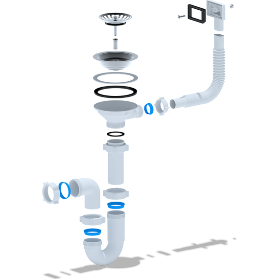 Сифон для мойки Ани Пласт D0145S - фото, картинка 2 Сифон для мойки Ани Пласт D0145S - фото 2