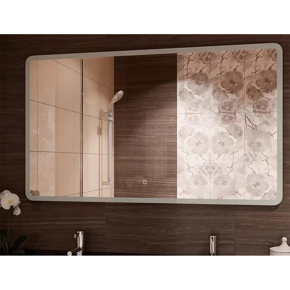 Зеркало для ванной комнаты AN Самба 120 см (сенсорный выключатель, диммер температуры) - фото 4