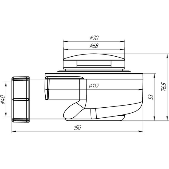 Сифон для душевого поддона Ани Пласт E450CLGS - фото, картинка 3 Сифон для душевого поддона Ани Пласт E450CLGS - фото 3