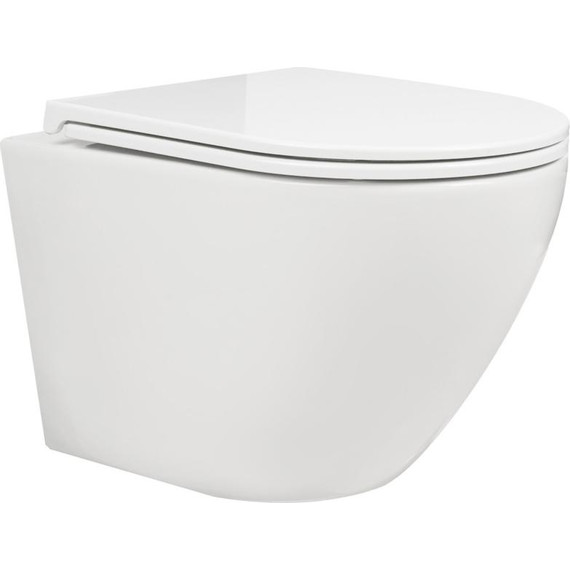 Унитаз подвесной безободковый AN Sky с крышкой микролифт - фото, картинка 2 Унитаз подвесной безободковый AN Sky с крышкой микролифт - фото 2