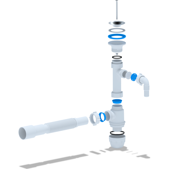 Сифон для умывальника Ани Пласт BM1316 - фото, картинка 2 Сифон для умывальника Ани Пласт BM1316 - фото 2