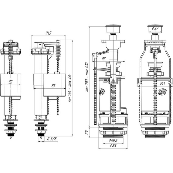 Сливной механизм Ани Пласт WC8530C - фото 2
