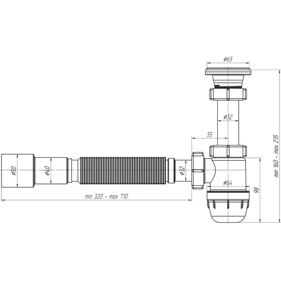 Сифон для умывальника Ани Пласт BM1016 - фото, картинка 3 Сифон для умывальника Ани Пласт BM1016 - фото 3
